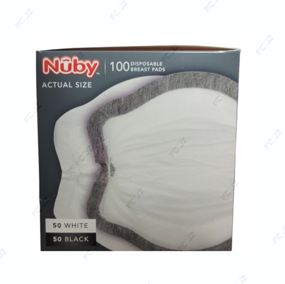 Nuby Stay-Dry Disposable 100 Piece Breast Pads, Black/White, Standard - NEW - Picture 3 of 7